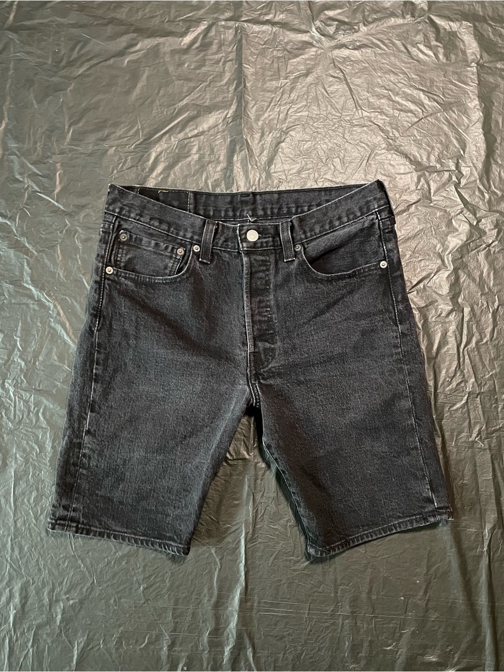Levi's Black Denim Cutoff Shorts